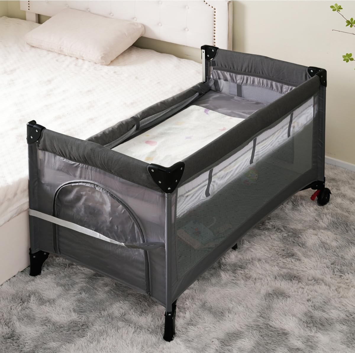 【開封済/未使用】Kennkari B型 ベビーベッド ダークグレー 123cm Kennkari B型 ベビーベッド ダークグレー 123cm 開封済⁄未使用